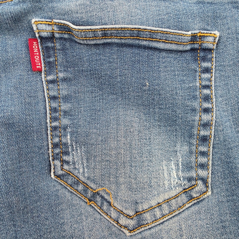 HONTOLOTE Women's Jeans Size 29 Blue Denim Distressed Skinny Casual‎